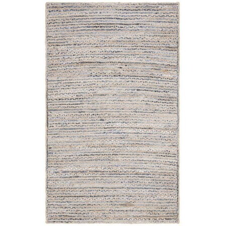 Safavieh 2 x 8 ft. x 3 in. CoastalCape Cod Hand Woven Area RugNatural & Blue CAP250A-28